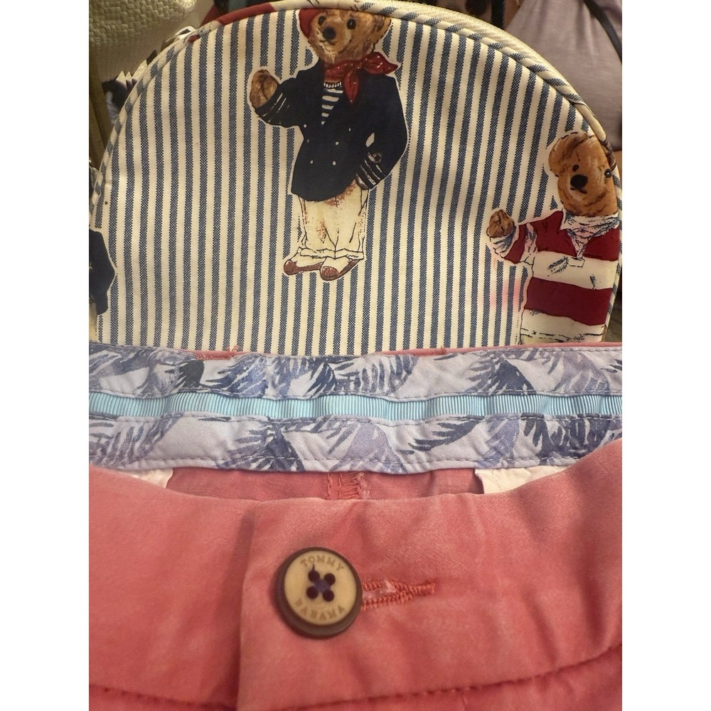 Tommy Bahama Borocay Coral Pink Chino Pants 34x32 Straight Prep Luxury - Picture 5 of 16
